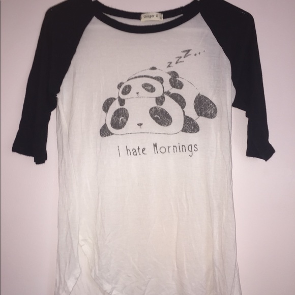 “I Hate Mornings” Baseball Tee - Picture 3 of 4